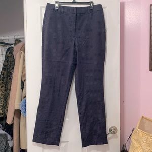 Lane bryant pant very stretchy Navy blue w white dots